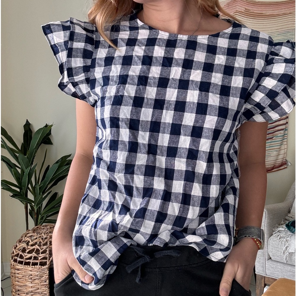 Anne Klein Gingham Top